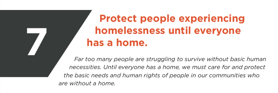 7 - Protect people experiencing homelessness until everyone has a home