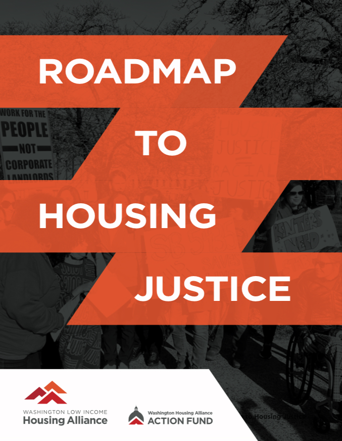 An image of the cover of the Roadmap to Housing Justice document