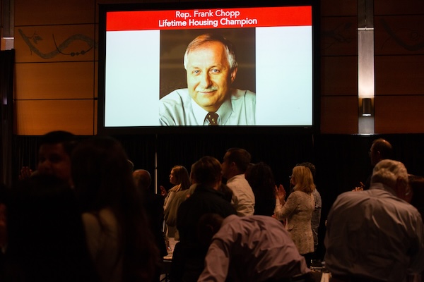 Honoring Frank as a Lifetime Housing Champion in 2019.