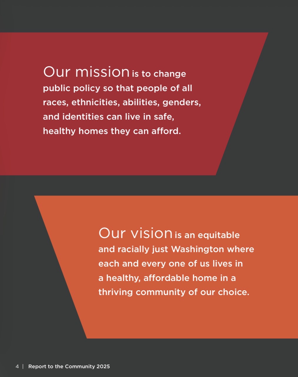 The Housing Alliance mission and vision statements