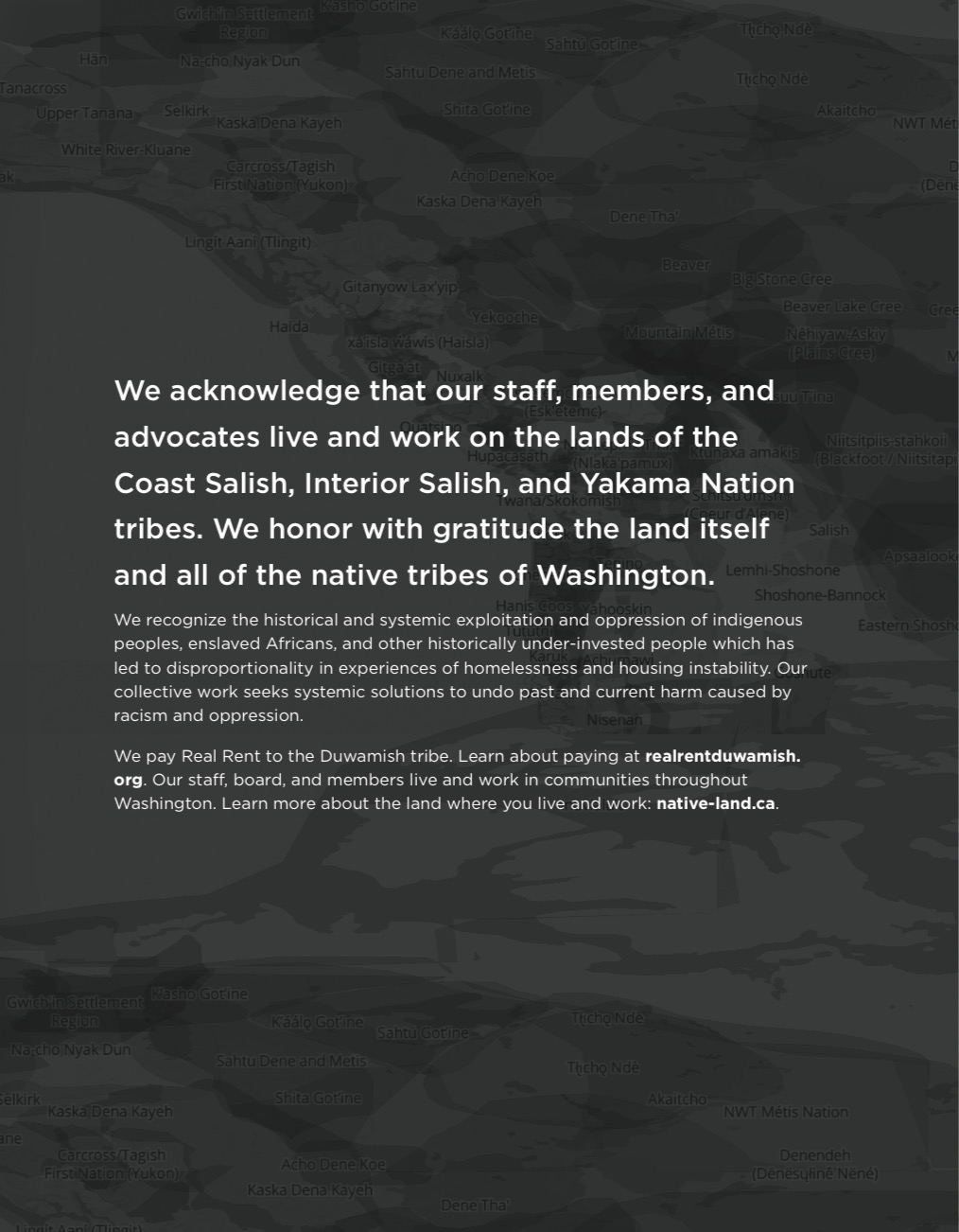 Acknowledgements page for the 2025 Report to the Community