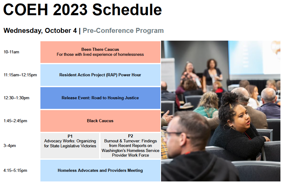 COEH 2023 Oct 4 schedule