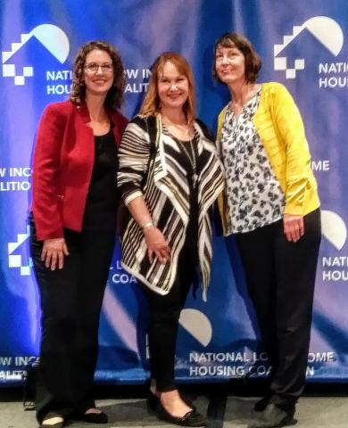 Diane Yentel, Mindy Woods and Rachael Myers at NLIHC 2019