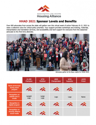 HHAD 2021 Sponsor Benefits